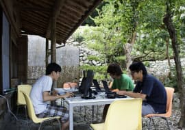 ダンクソフトが今夏、徳島県の限界集落に設けたサテライトオフィス