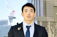 プロ野球ロッテから戦力外通告を受け、三井物産への入社が内定した田中英祐さん=共同