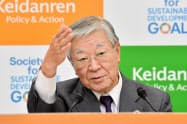 経団連の中西宏明会長は就活ルールを含む雇用慣行の見直しを提言した(10月9日の記者会見)
