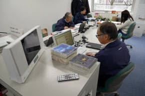音楽を導入した部署の反応は上々だ(東京・目黒のサトーホールディングス本社)