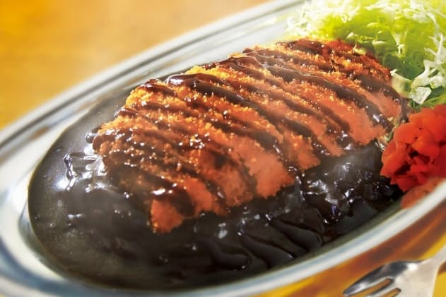 看板メニューの「ロースカツカレー」