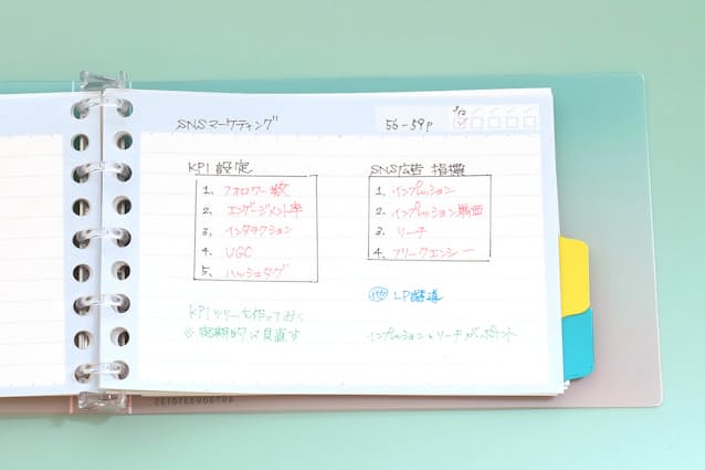 「ルーズリーフミニ 要点チェック」を使用