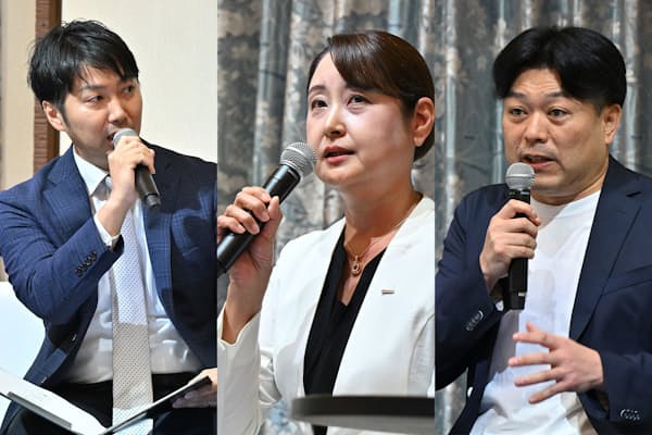 左から株式会社KIZASHI 代表取締役 菅野 哲也氏、株式会社NTTドコモ 執行役員 総務人事部長 株式会社ドコモ・プラスハーティ 代表取締役社長 本 昌子氏、一般社団法人ジャパン・リスキリング・イニシアチブ 代表理事 チーフ・リスキリング・オフィサー 後藤 宗明 氏