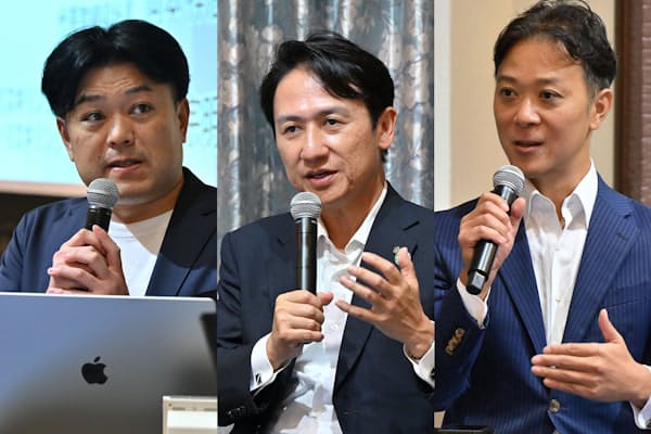 左:ジャパン・リスキリング・イニシアチブ 代表理事 チーフ・リスキリング・オフィサー 後藤宗明氏
中央:北九州市長 武内和久氏
右:みらいワークス 代表取締役社長 岡本祥治氏