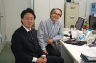 ラッキーバンク・インベストメントの田中翔平社長（左）と野島斌副社長