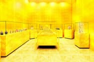 テンボスコインの価値を裏付ける純金などを展示する「黄金の館」のイメージ=ハウステンボス提供