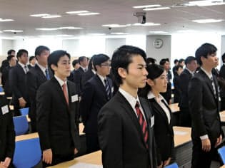 2017年10月に開いた三井物産の内定式