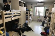 中学生は異学年8人の大部屋生活(一部加工しています)