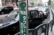コロナ禍はタクシー需要も冷え込ませた（5月3日午後、京都市下京区の乗車場）