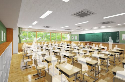 新東館には普通教室も設ける(イメージ、学校提供)